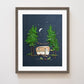 "Adventure Awaits" Flower Print