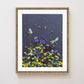 "Among the Flowers" Flower Print