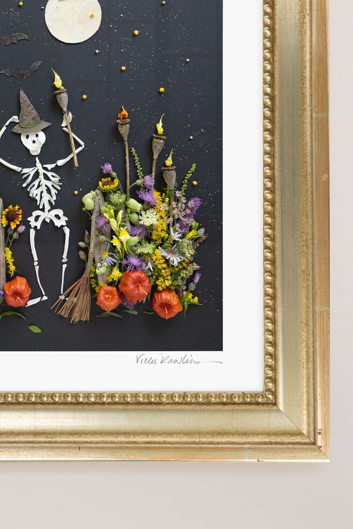 "Bones" Flower Print