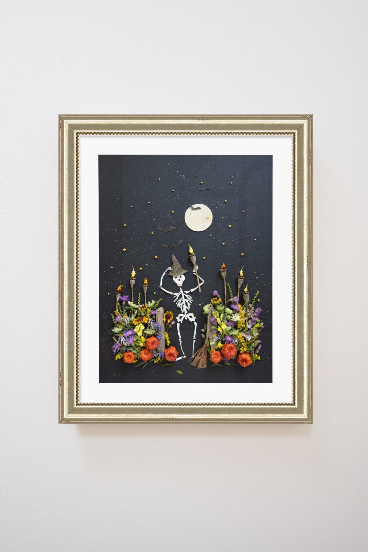 "Bones" Flower Print