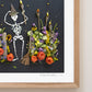 "Bones" Flower Print