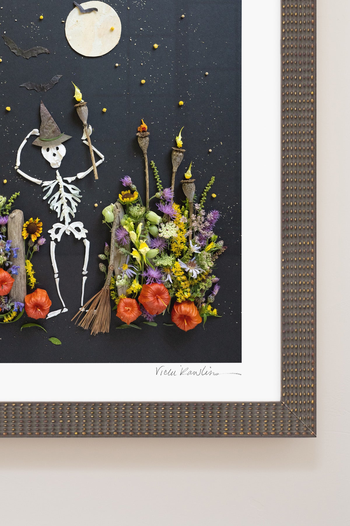 "Bones" Flower Print