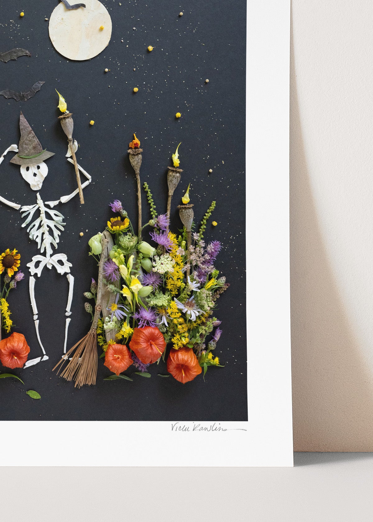"Bones" Flower Print