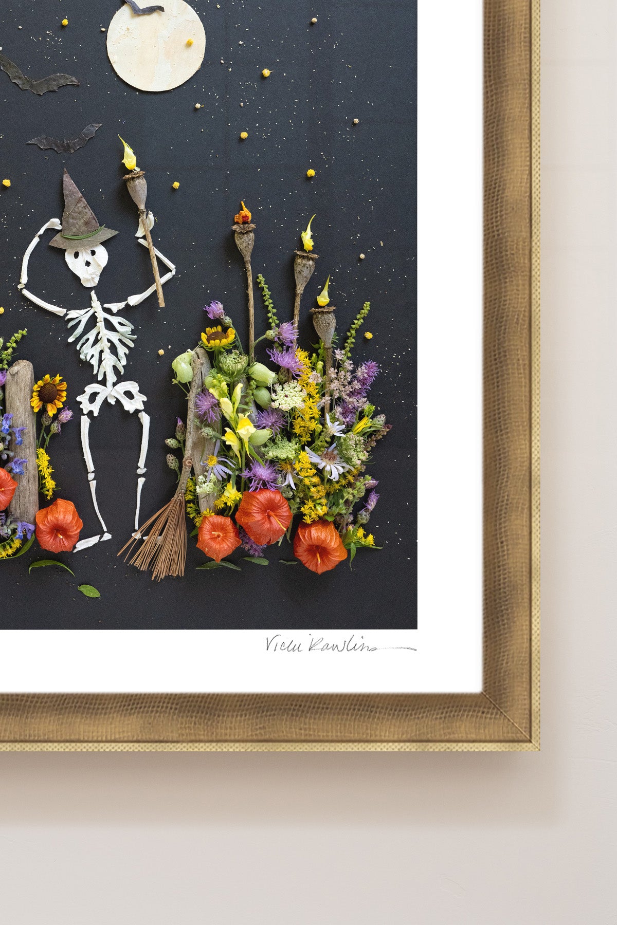 "Bones" Flower Print
