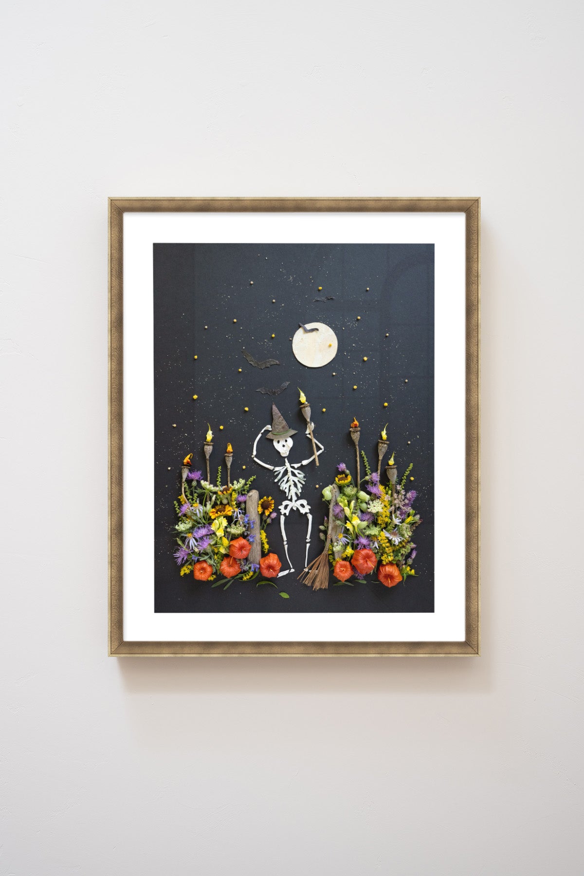 "Bones" Flower Print
