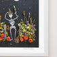"Bones" Flower Print