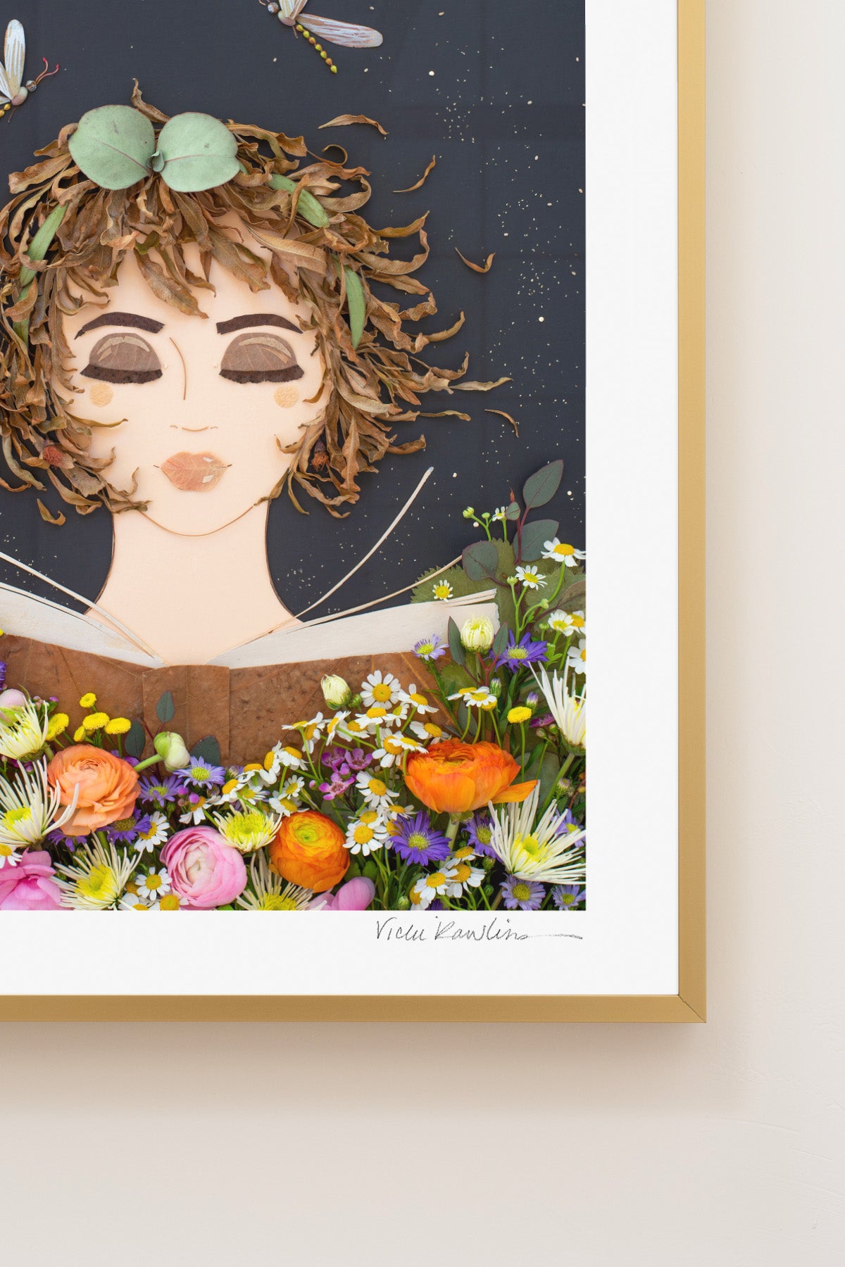 "Book Worm" Flower Print