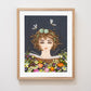 "Book Worm" Flower Print