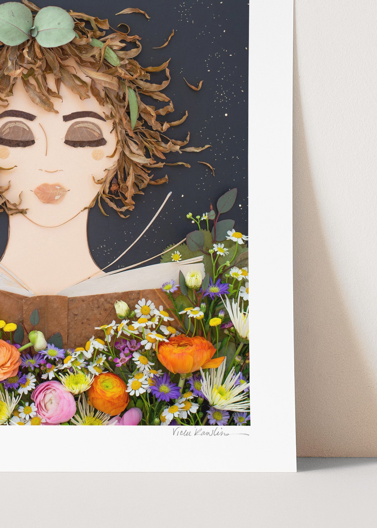 "Book Worm" Flower Print