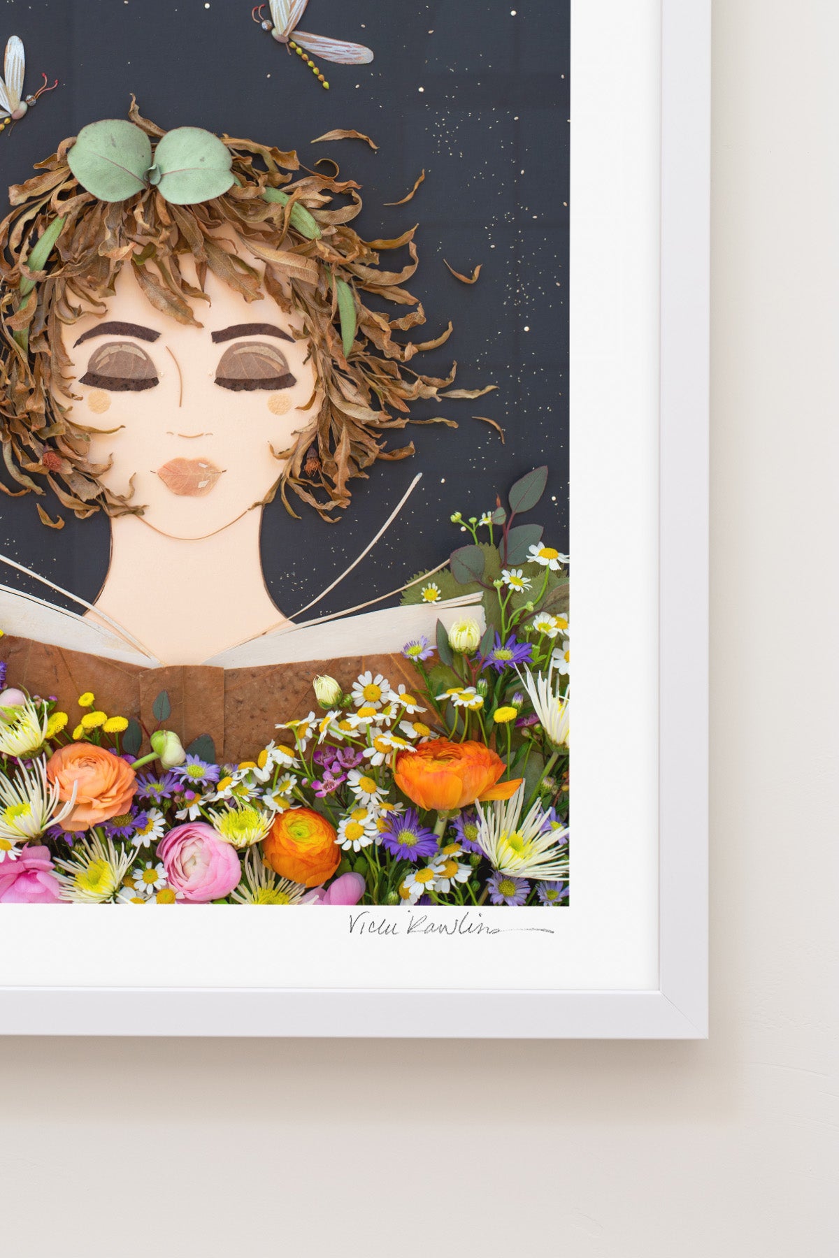 "Book Worm" Flower Print