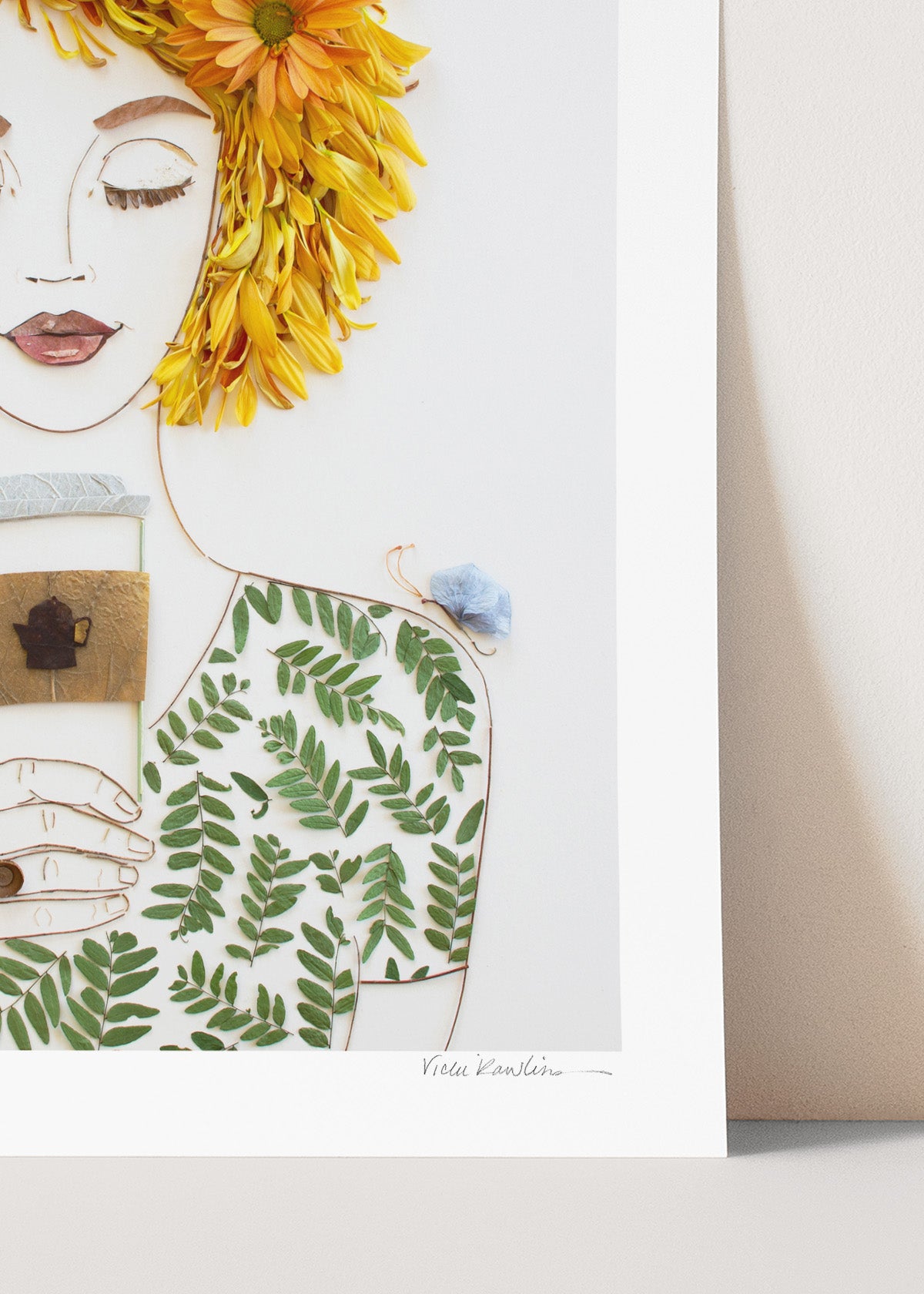 "But First, Coffee" Flower Print