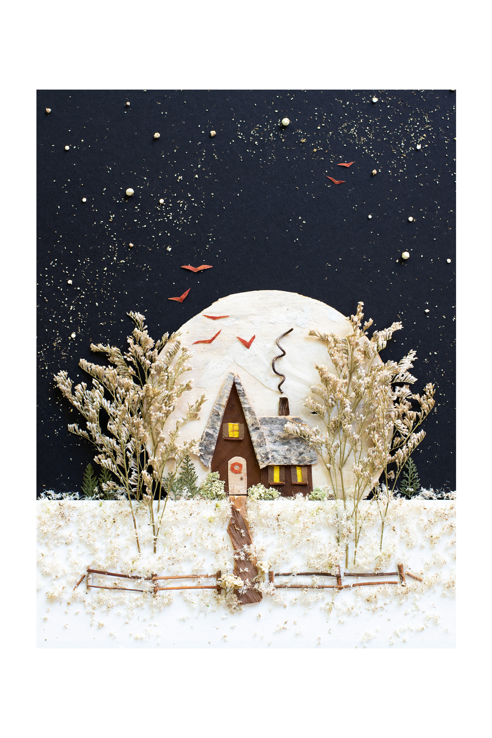 "December Moon" Flower Print