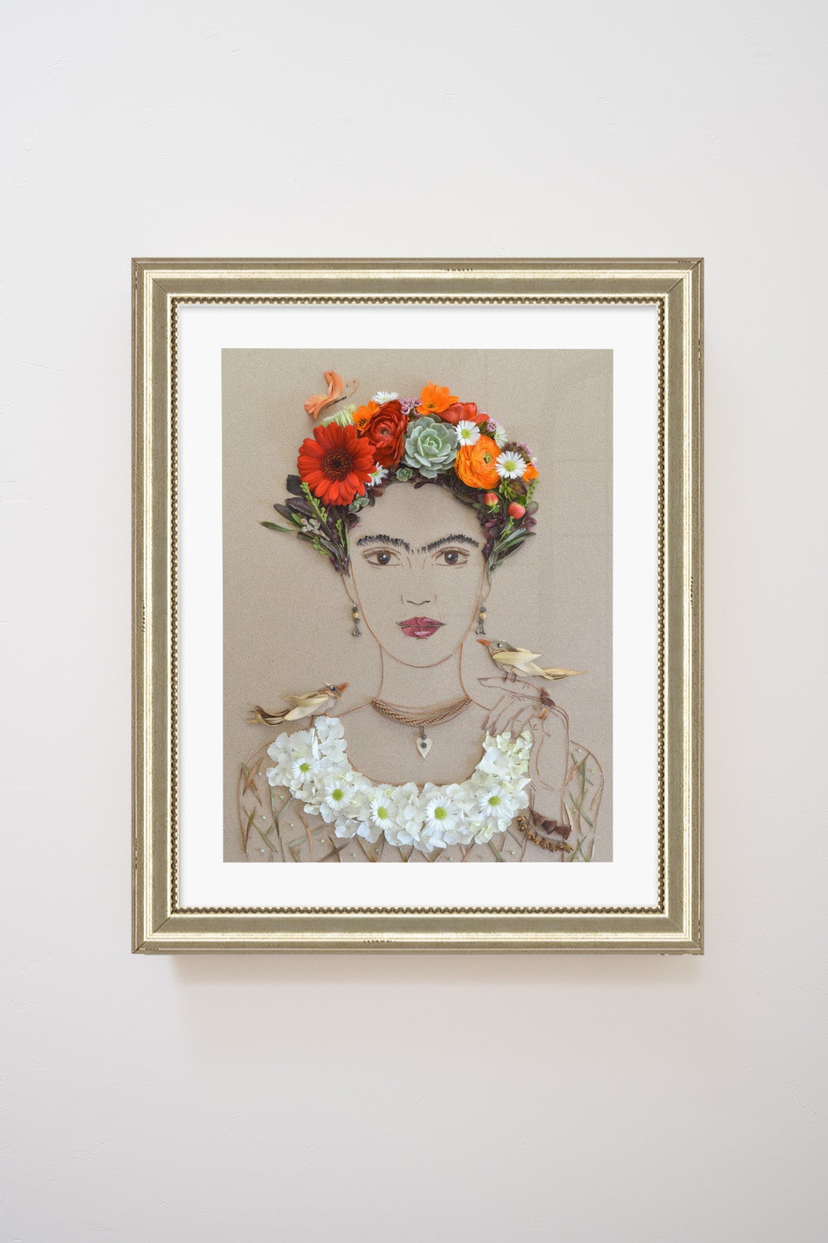 "Feathered Friends Frida" Flower Print