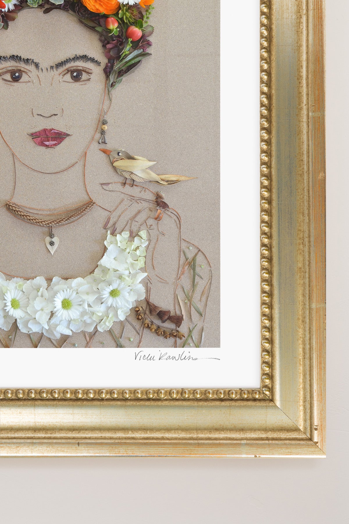 "Feathered Friends Frida" Flower Print