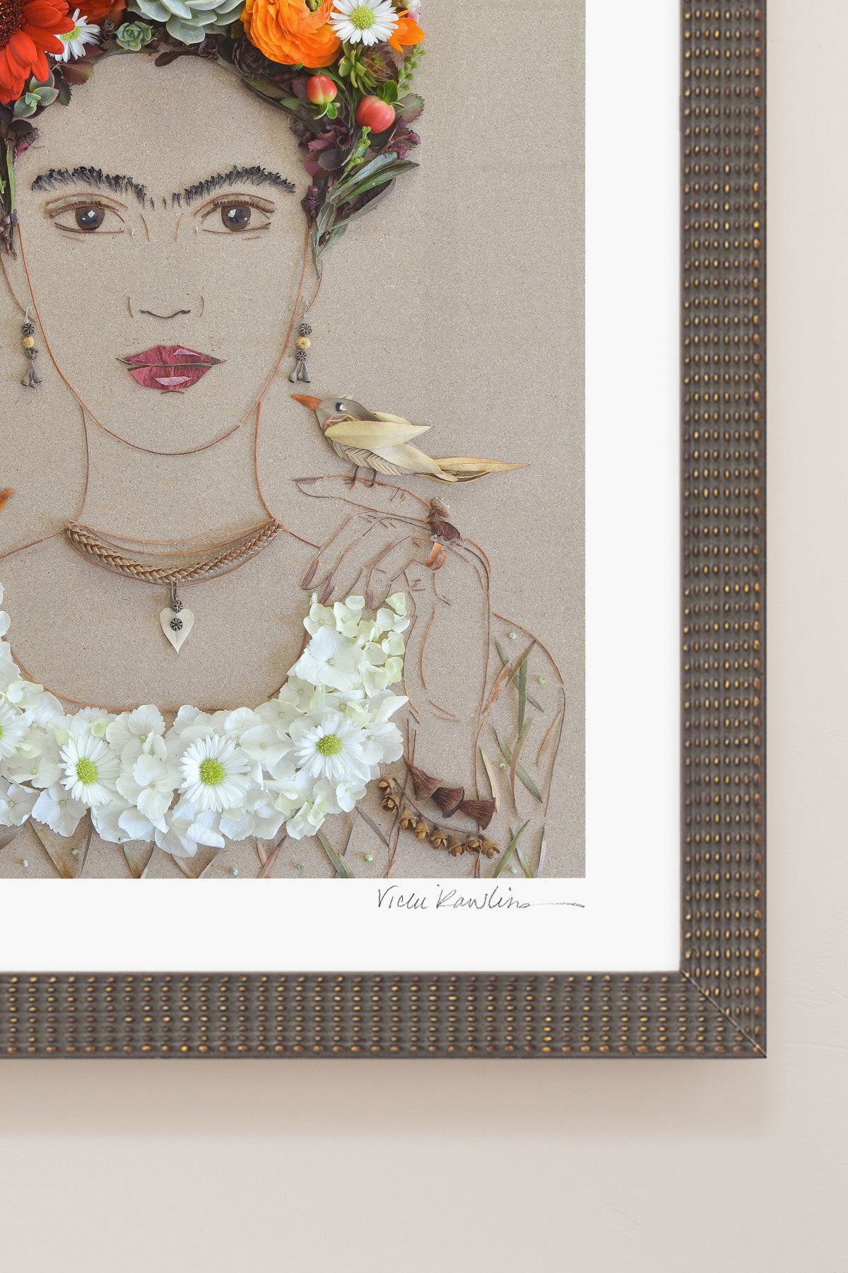 "Feathered Friends Frida" Flower Print