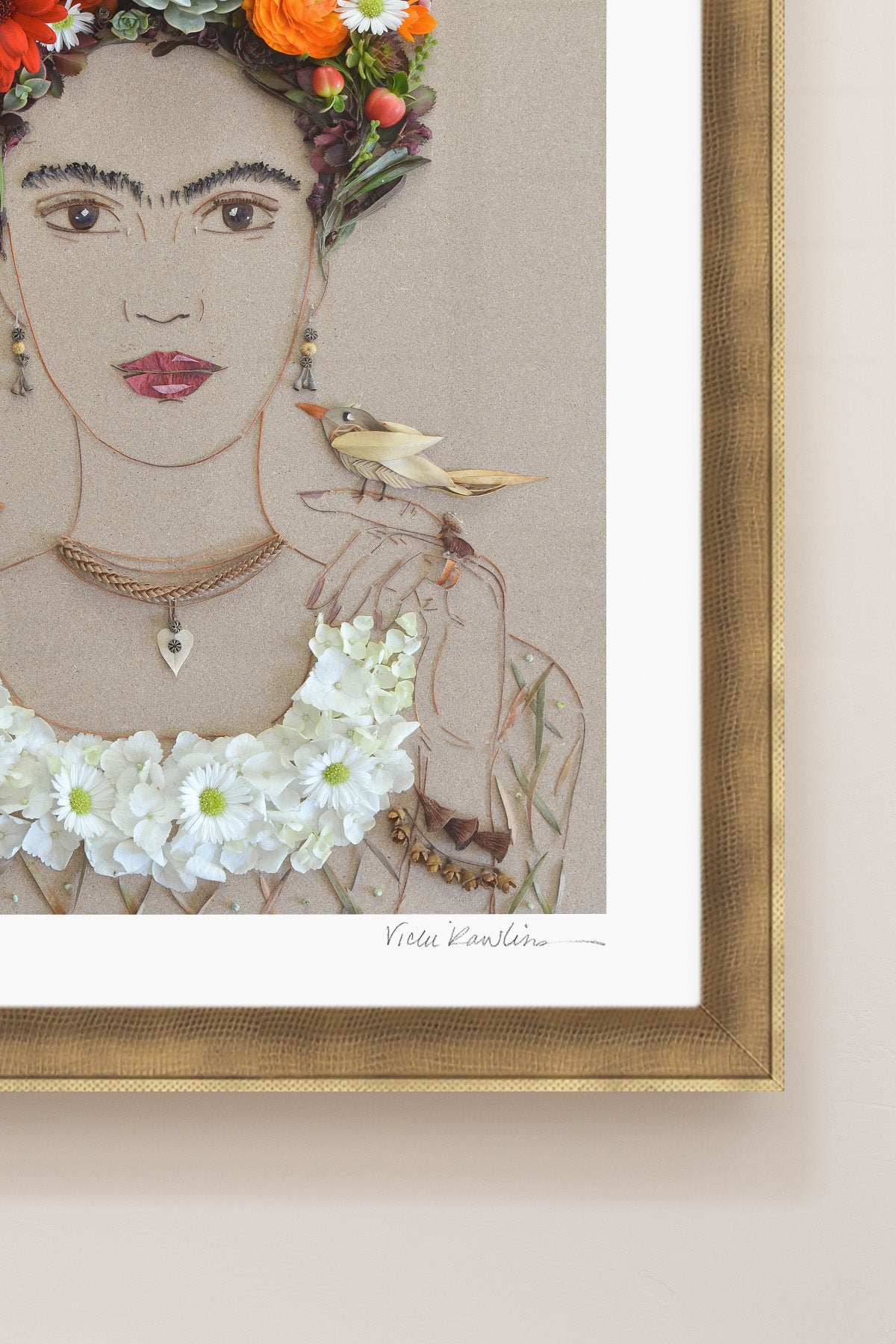 "Feathered Friends Frida" Flower Print