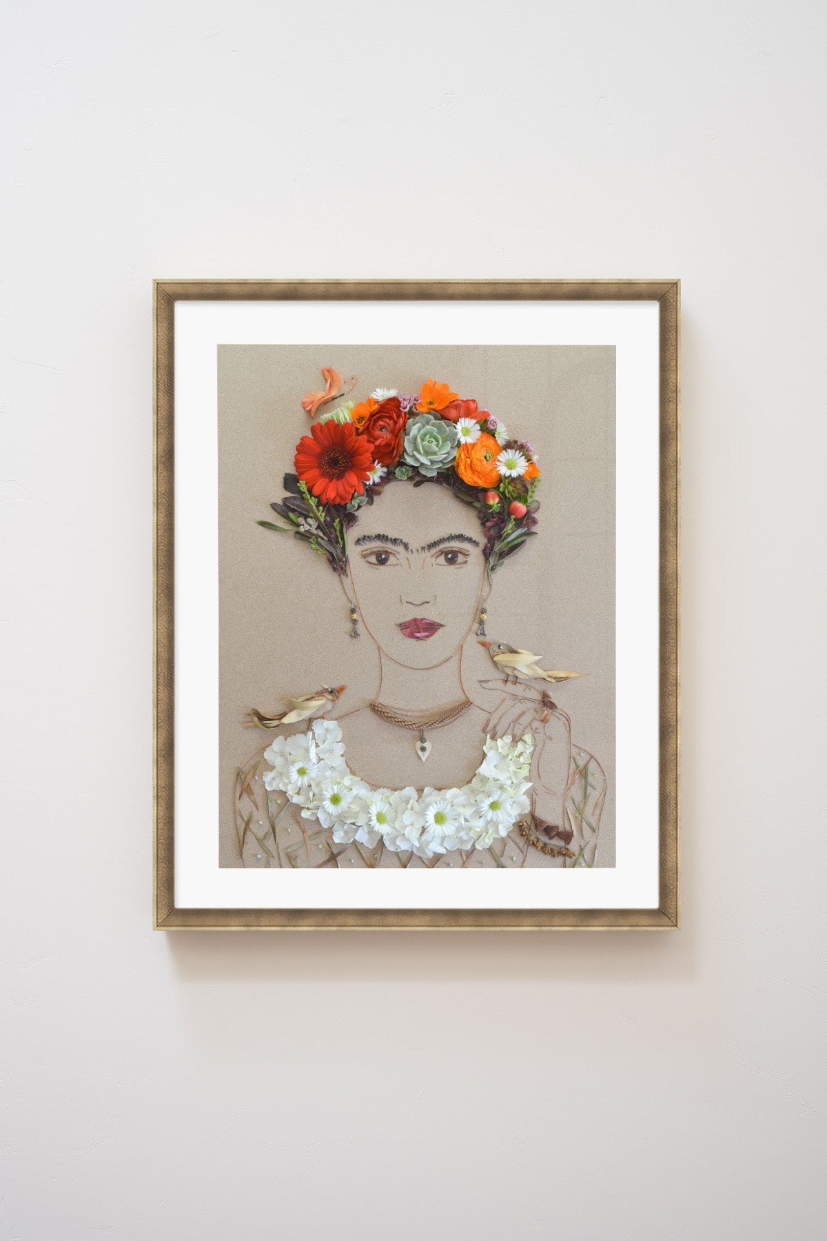 "Feathered Friends Frida" Flower Print