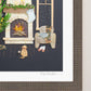 "Fireside Friends" Flower Print