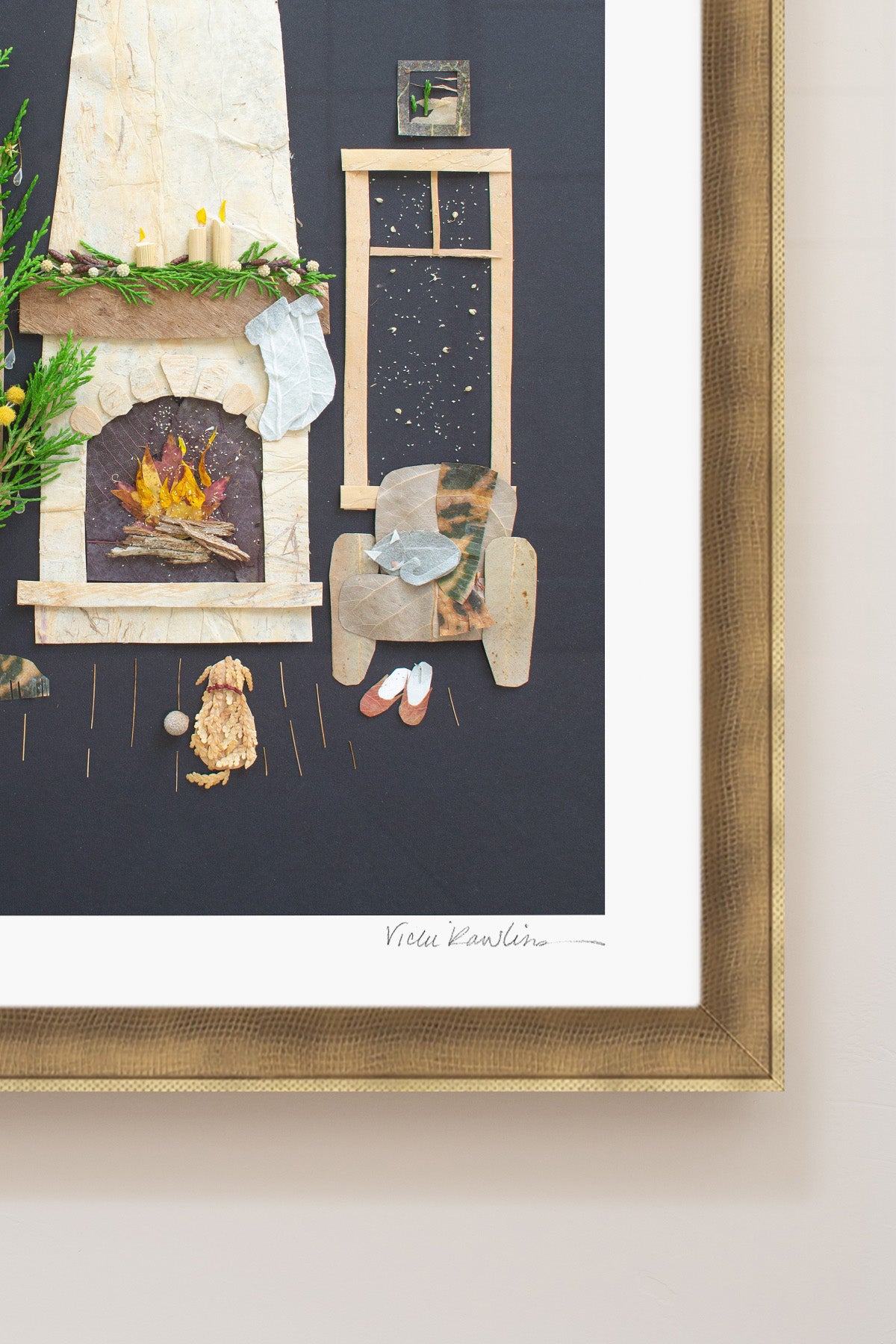 "Fireside Friends" Flower Print
