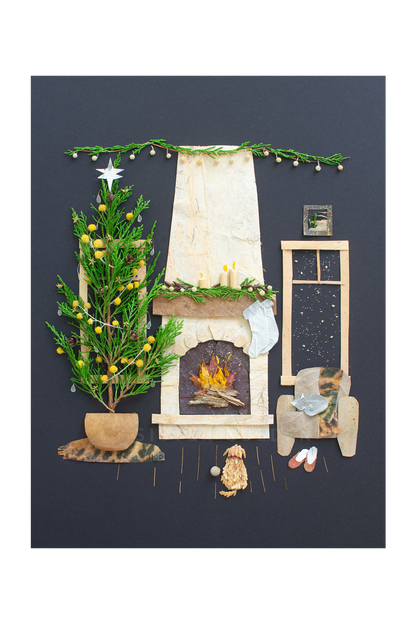 "Fireside Friends" Flower Print