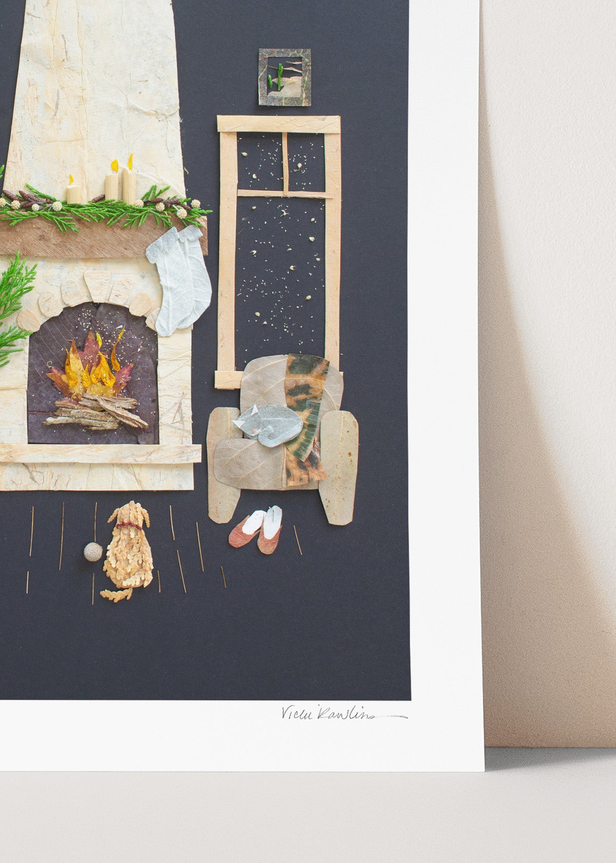 "Fireside Friends" Flower Print