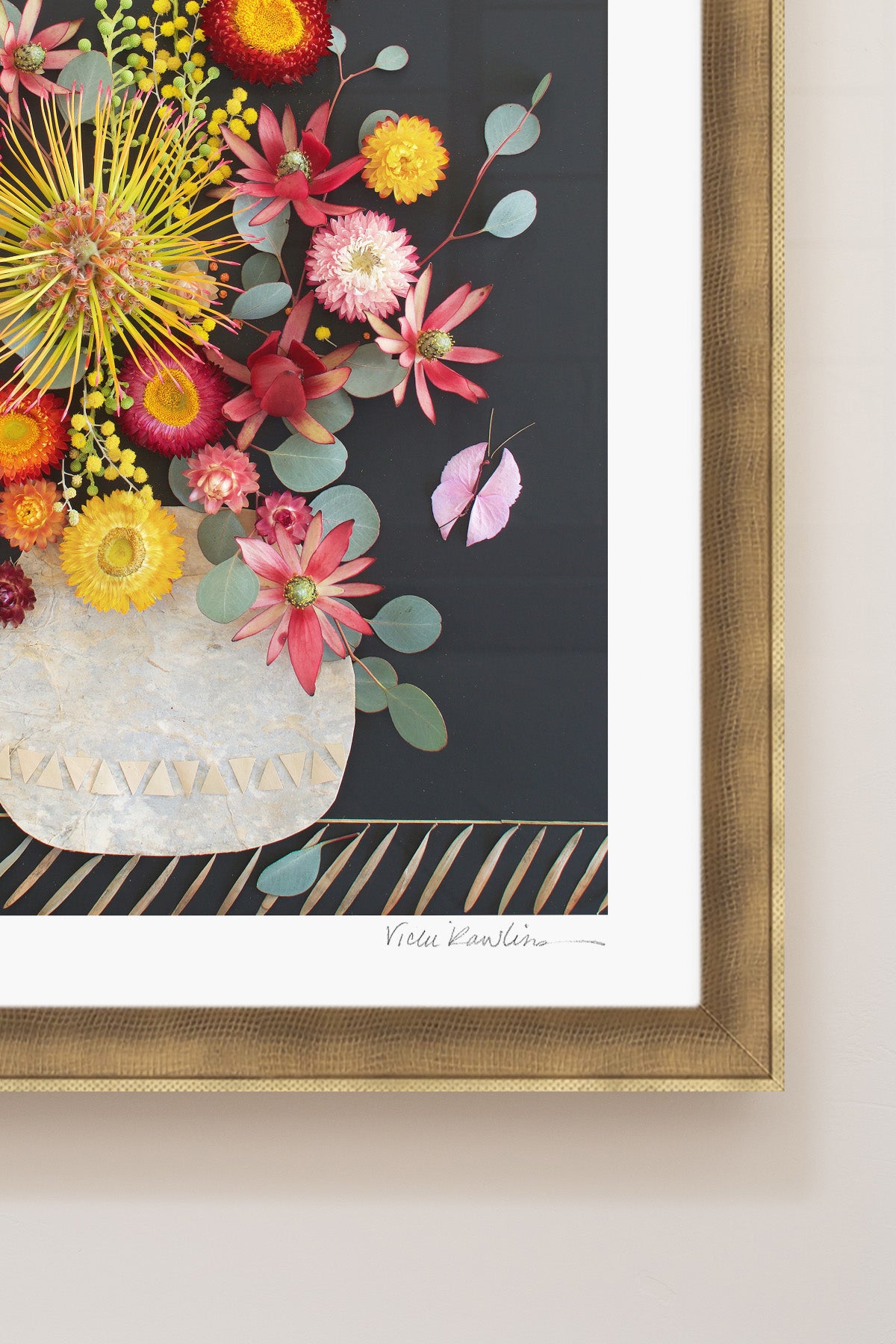 "Goldfinger" Flower Print