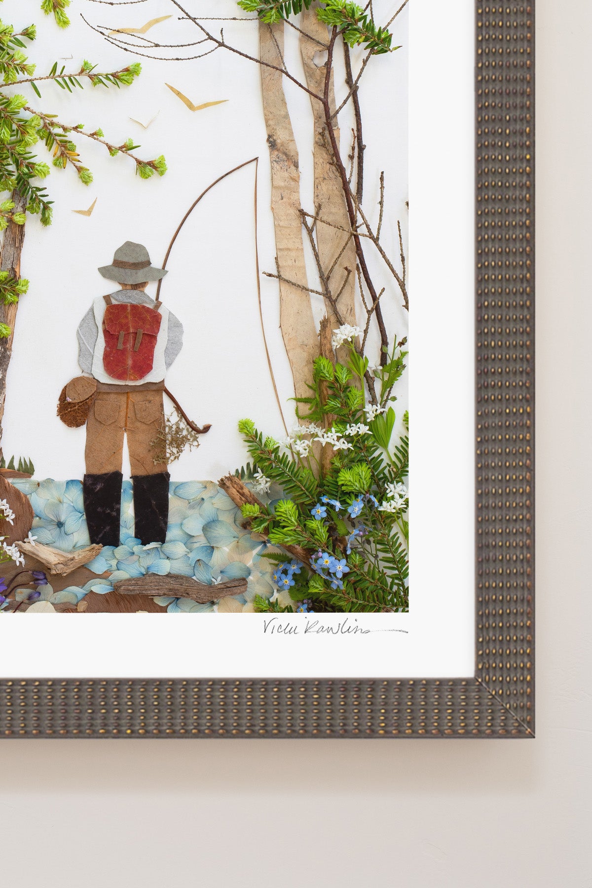 "Gone Fishin'" Flower Print