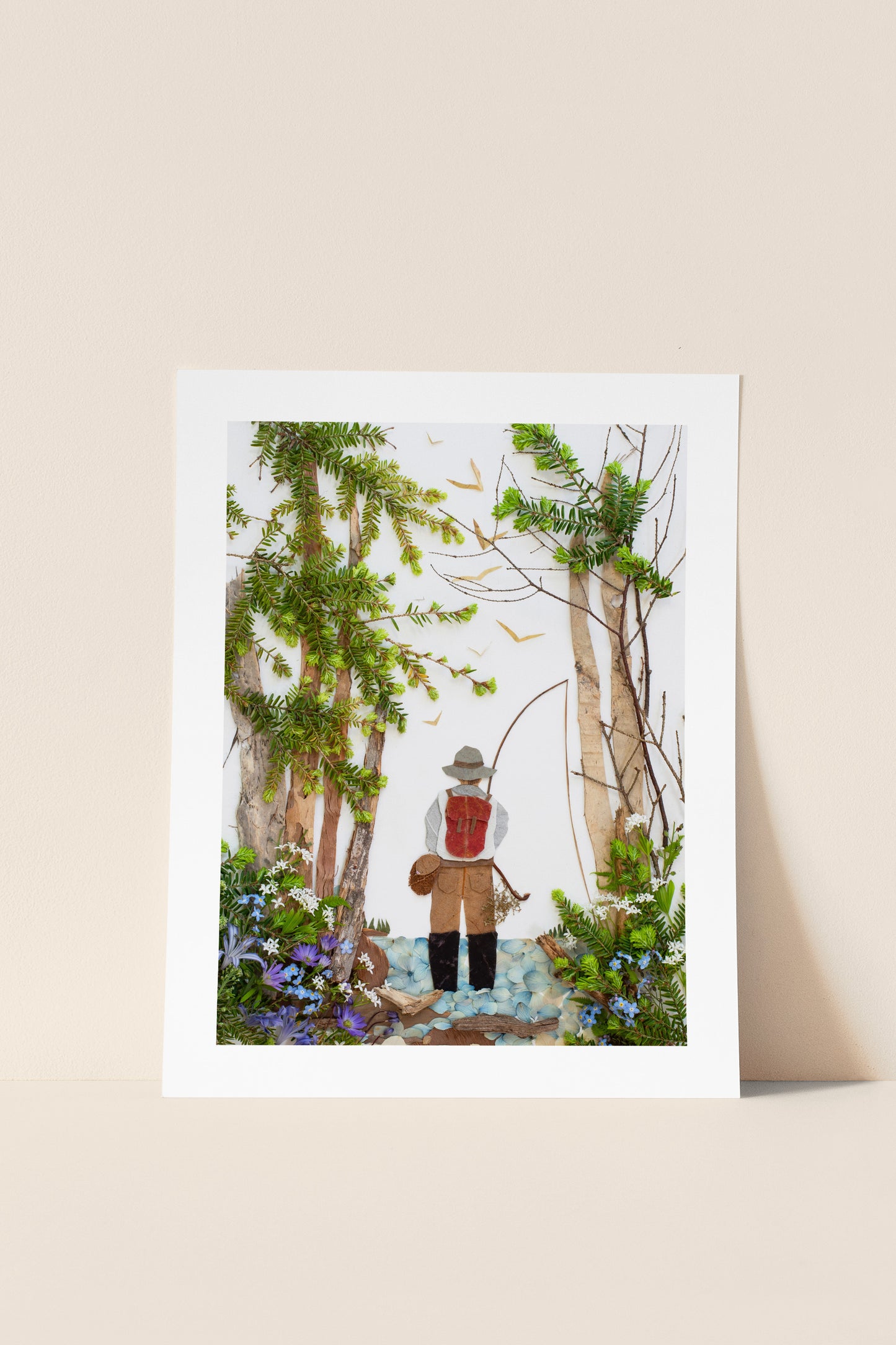 "Gone Fishin'" Flower Print