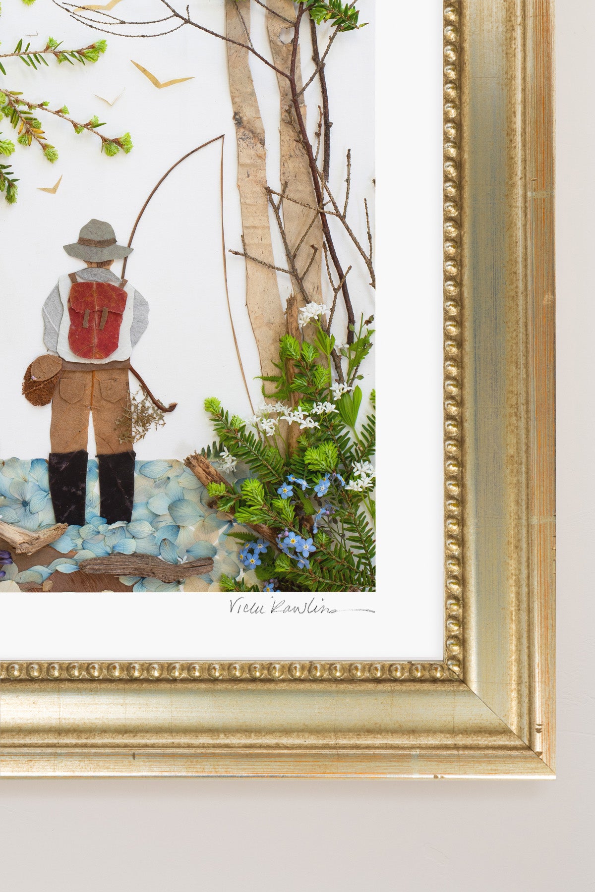 "Gone Fishin'" Flower Print