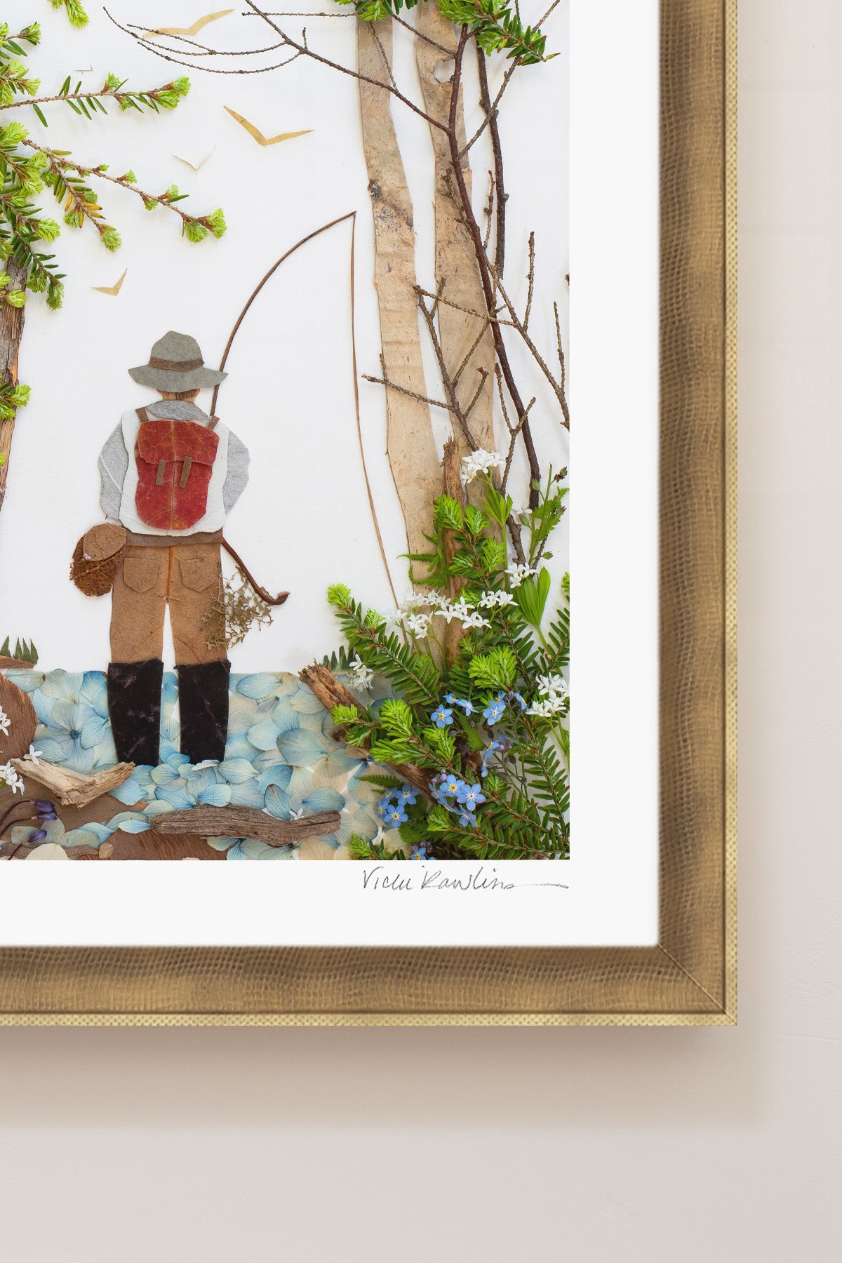 "Gone Fishin'" Flower Print