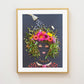 "Grow Good Thoughts" Flower Print