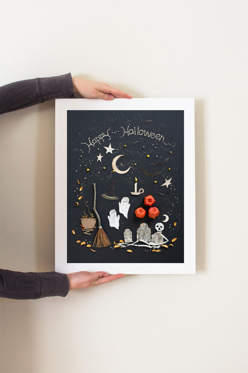 "Happy Halloween" Flower Print