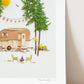 "Happy Camper" Flower Print