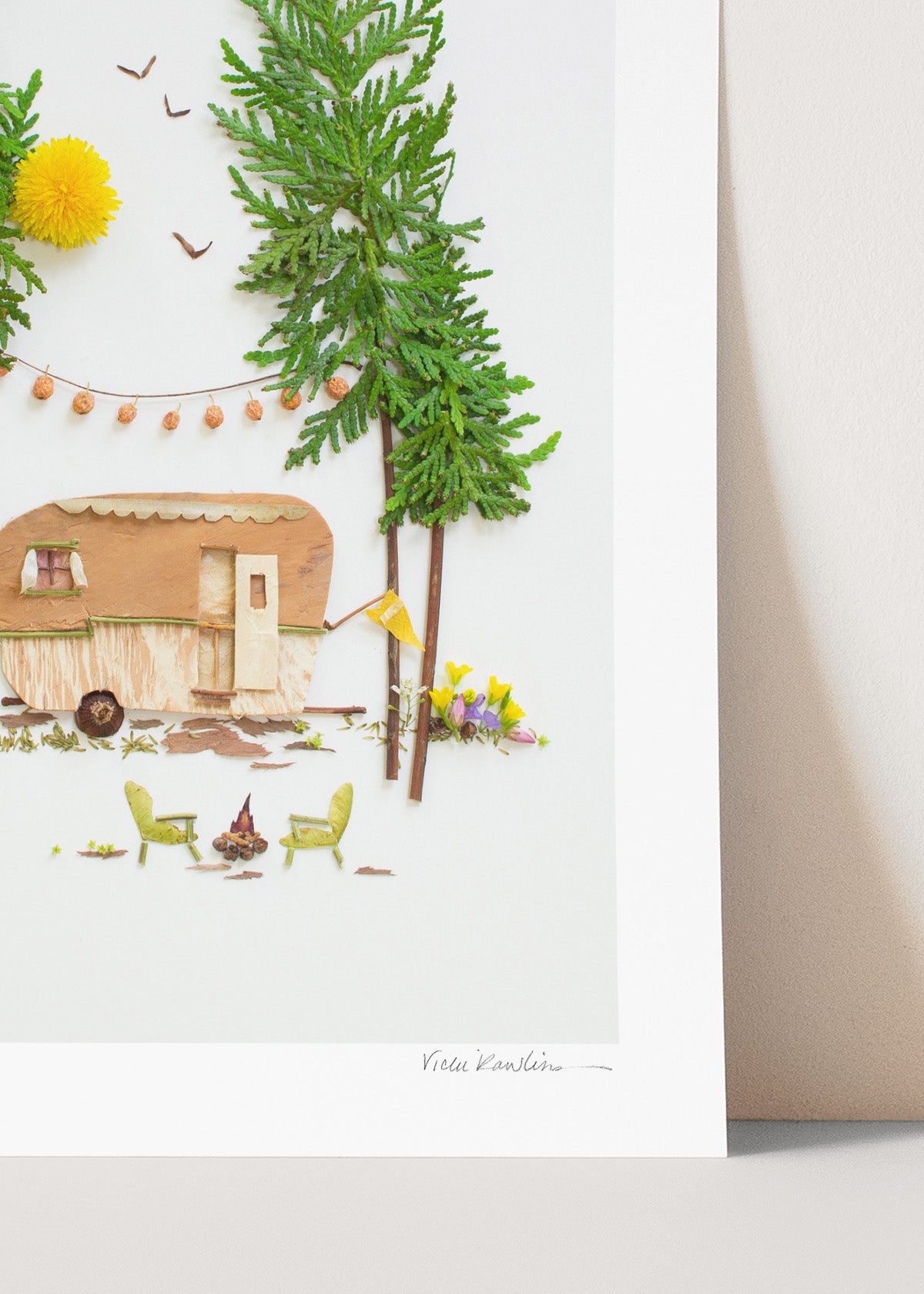 "Happy Camper" Flower Print