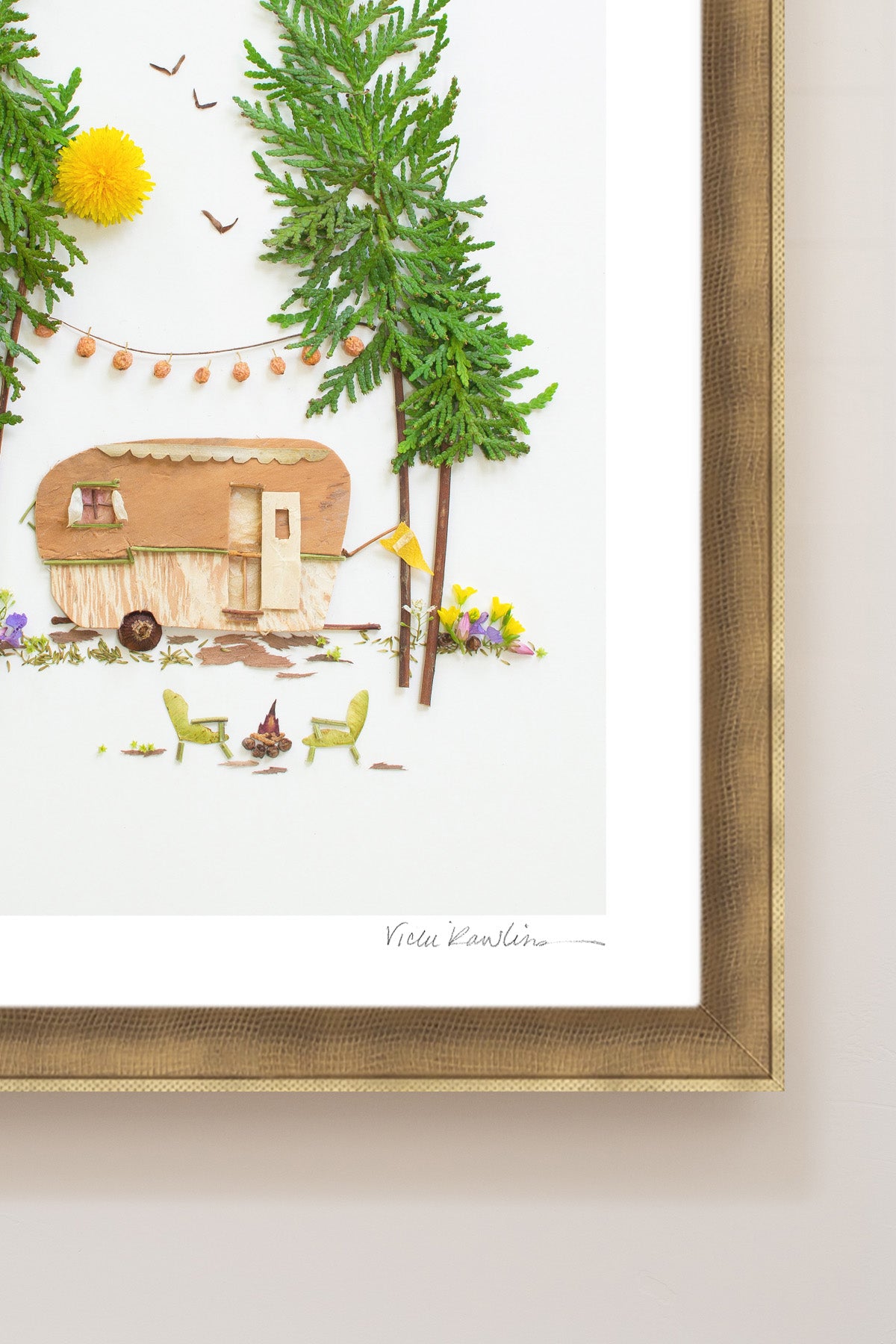 "Happy Camper" Flower Print