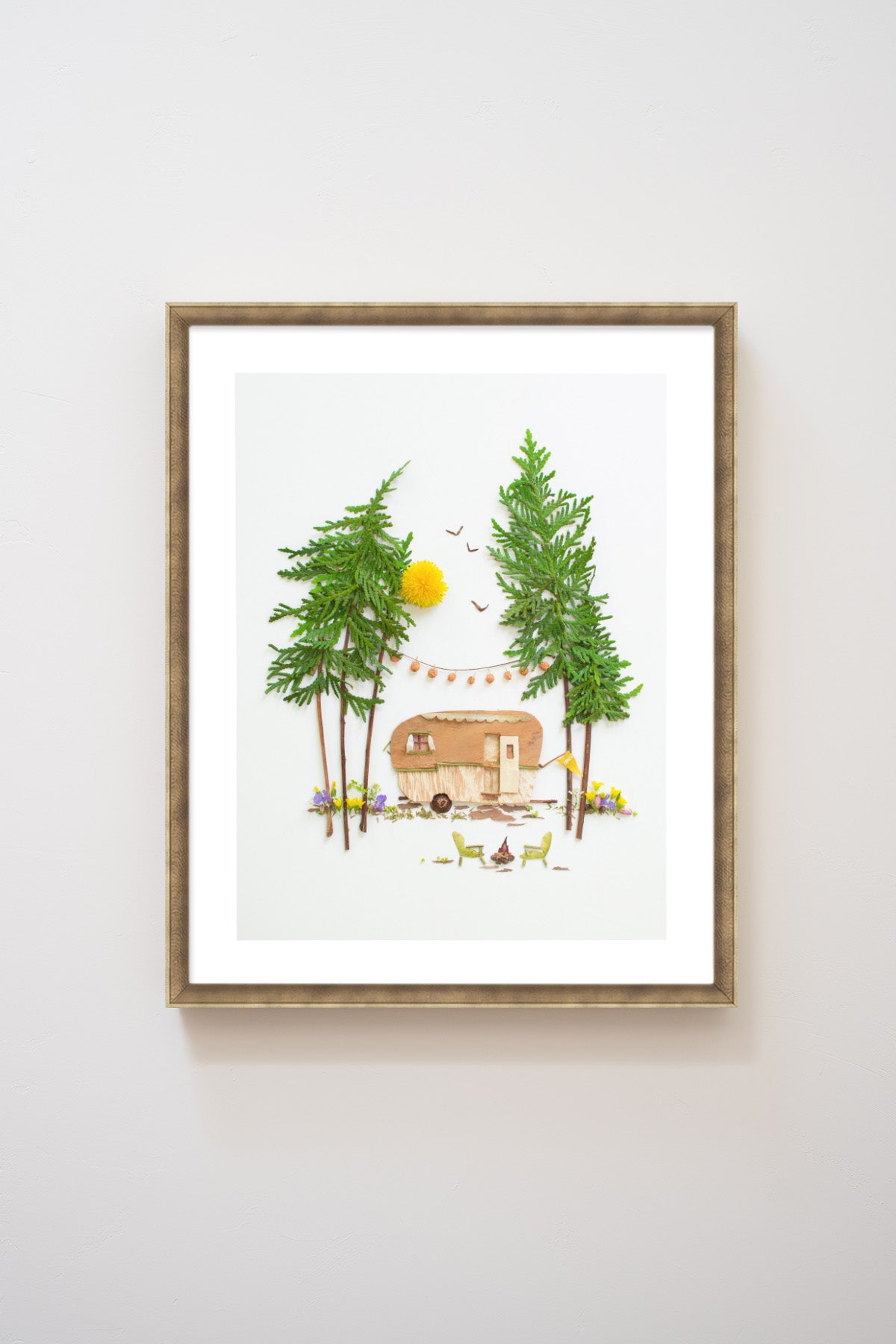 "Happy Camper" Flower Print