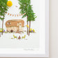 "Happy Camper" Flower Print