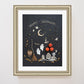 "Happy Halloween" Flower Print