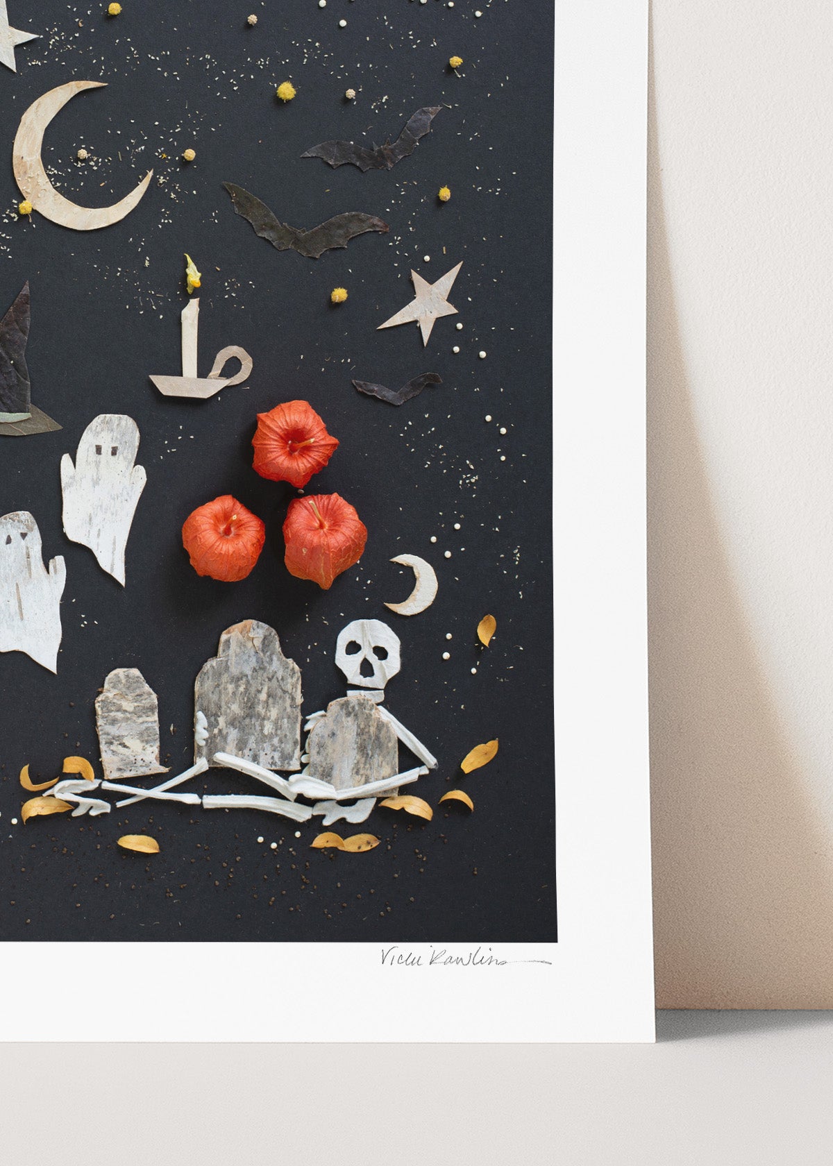 "Happy Halloween" Flower Print