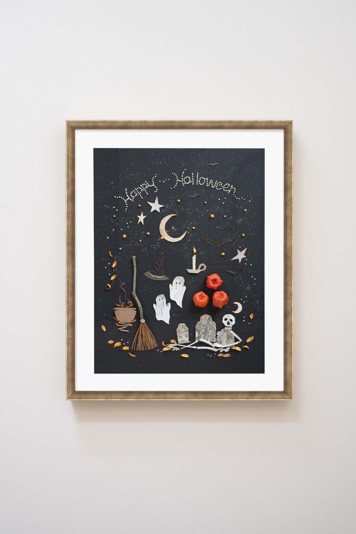 "Happy Halloween" Flower Print