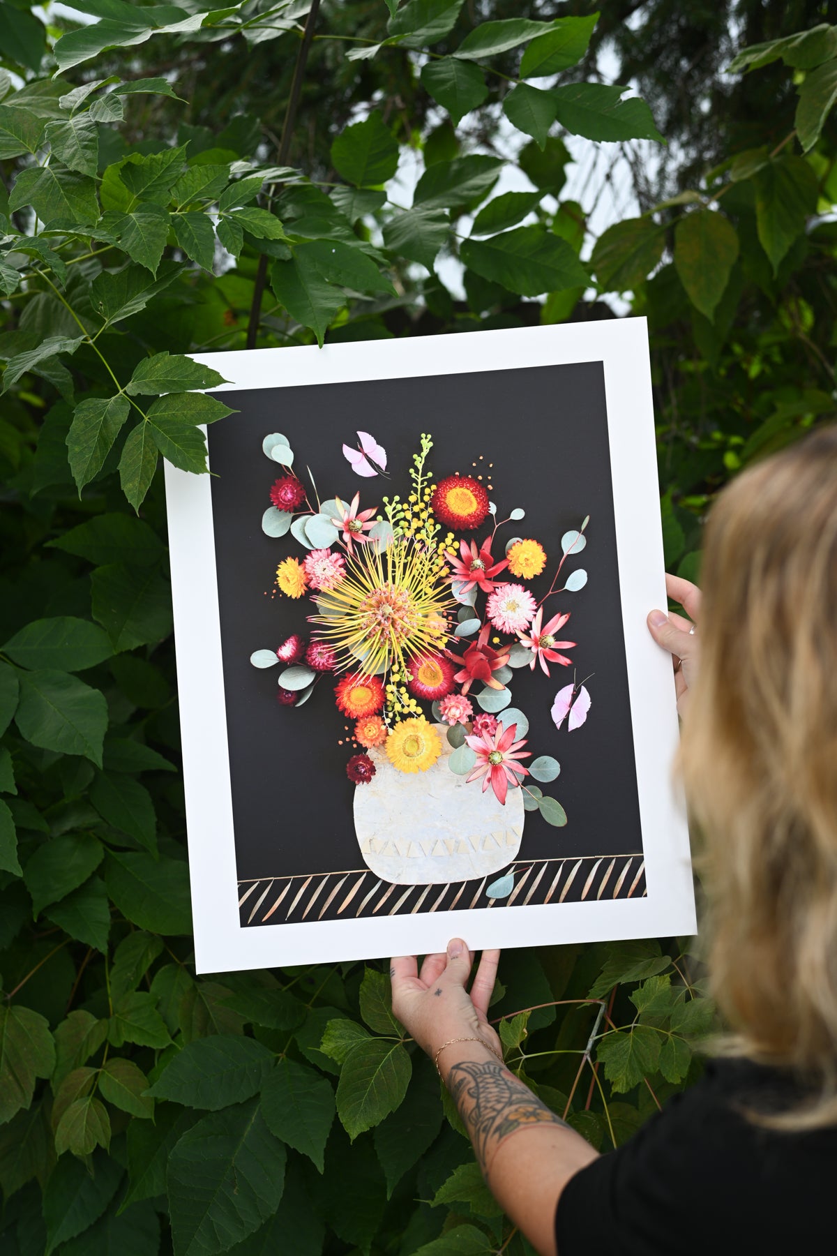 "Goldfinger" Flower Print