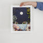 "Pink Moon" Flower Print