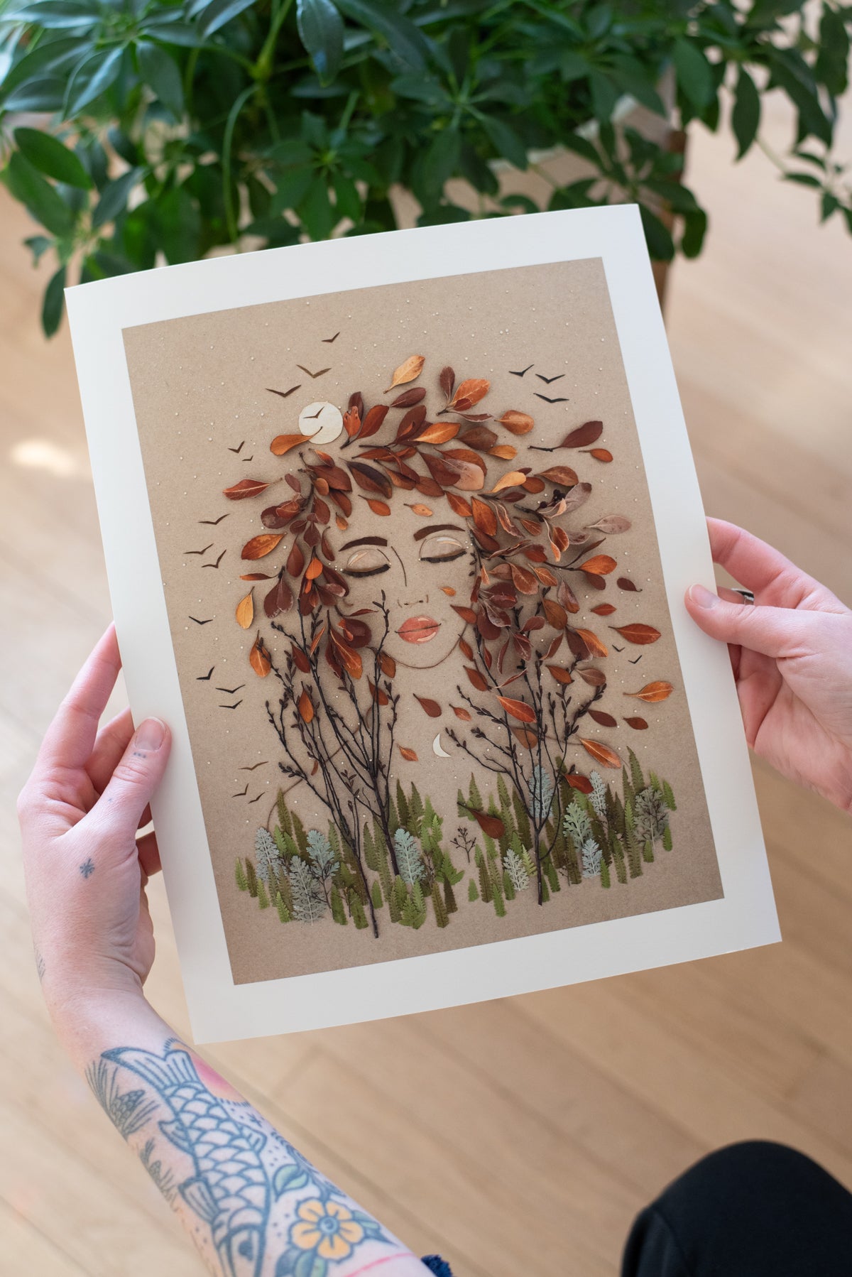 "Two Moons" Flower Print