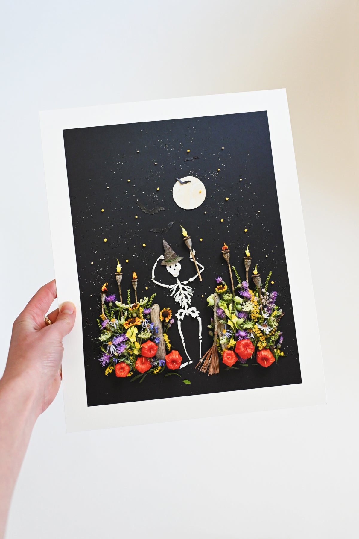 "Bones" Flower Print