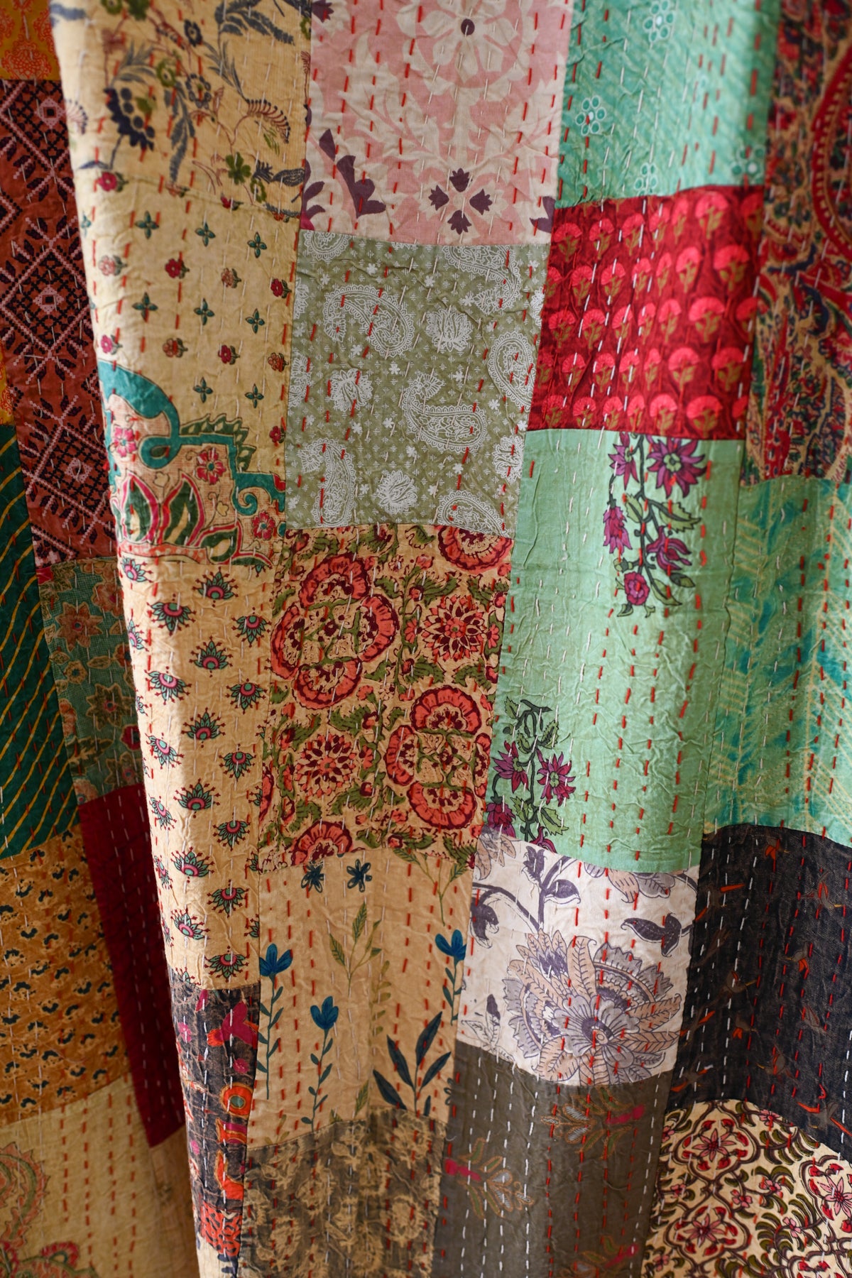 Patchwork Kantha Quilt XIV
