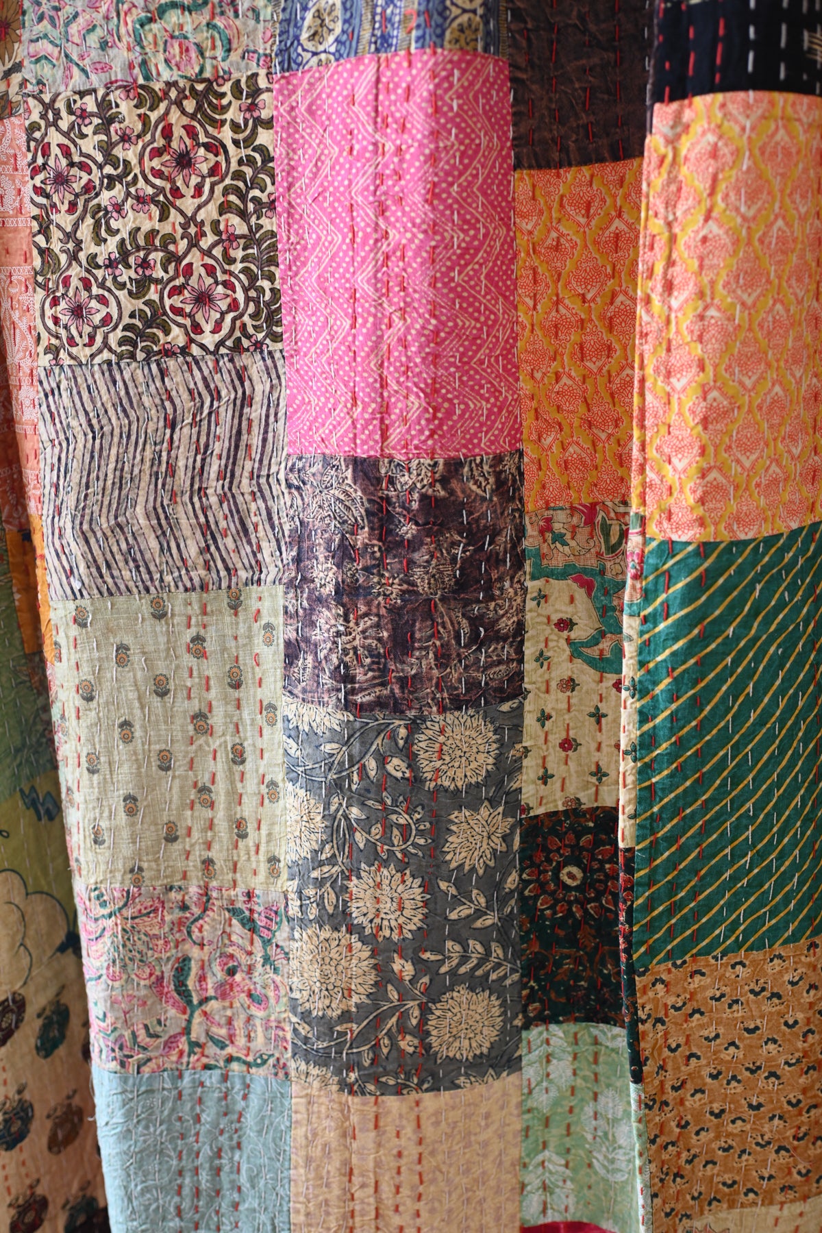 Patchwork Kantha Quilt XIV
