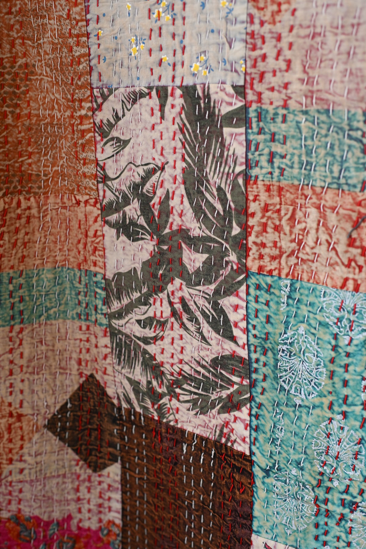 Patchwork Kantha Quilt XV