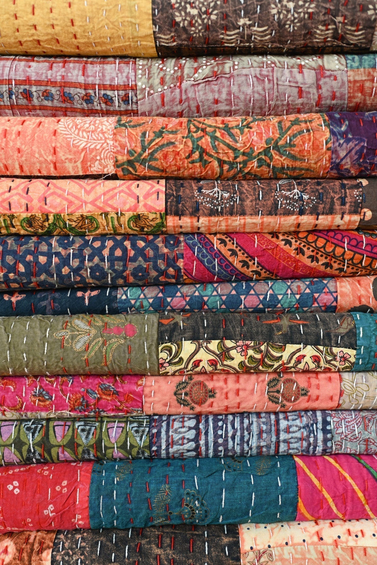 Patchwork Kantha Quilt VI