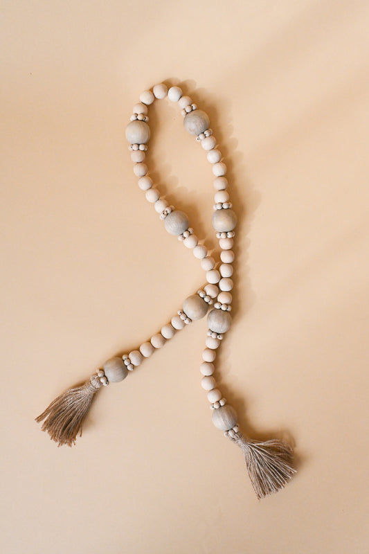 Bead Garland with Jute Tassel