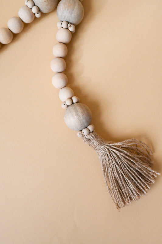 Bead Garland with Jute Tassel